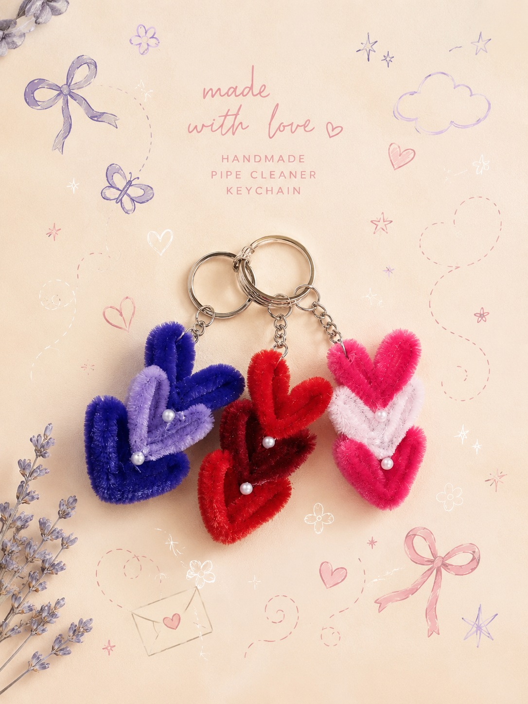 Buy Handmade Cat Paw Keychain - Soft Plush Bag Charm at Best Price